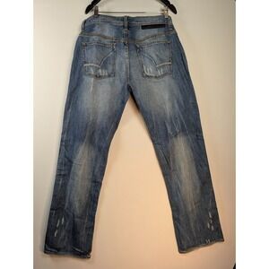 Artful Dodger Jeans Mens 34x33 Blue Distressed Baggy Hip Hop Grunge Skater Y2K